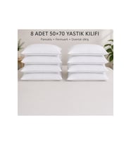 8 Adet 50x70 fermuarlı yastık pamuklu yastık kılıfı iç astarı