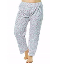 3'Lü Bayan Tek Alt Pijama Çiçek Desenli KIŞLIK Battal Boy (Karışık)