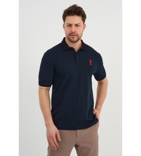 ALEXANDERGARDI Polo Yaka Düğme Detaylı T-shirt (Lacivert)