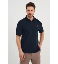 ALEXANDERGARDI Polo Yaka Düğme Detaylı T-shirt (Lacivert)