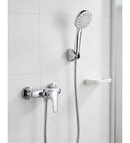 Northcity 4 Fonksiyonlu Krem El Duşu Seti Spiral Hortum ve Duş Askısı - Modern Tasarım ve Masaj Özelliği