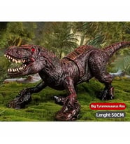 Uzaktan Kumandalı Büyük T-Rex Dinozor - 48 cm Duman Efektli, Sesli ve Işıklı USB Şarjlı RC Aksiyon Figürü