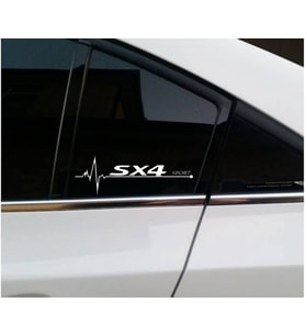 Sx4 Albea Yan Cam Sticker Oto Kapı Çıkartma Tuning oto 20 cm x 7 cm yazı 482