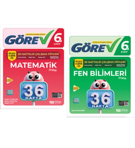 NİTELİK YAYINLARI 6.SINIF GÖREV MATEMATİK - FEN BİLİMLERİ 36 HAFTALIK ÇALIŞMA FÖYLERİ