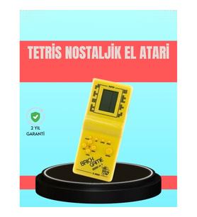 Mey İthalat® Retro Tetris El Aterisi – Pil ile Çalışan Taşınabilir Mini Oyun Konsolu