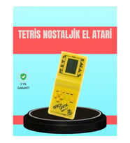 Mey İthalat® Retro Tetris El Aterisi – Pil ile Çalışan Taşınabilir Mini Oyun Konsolu