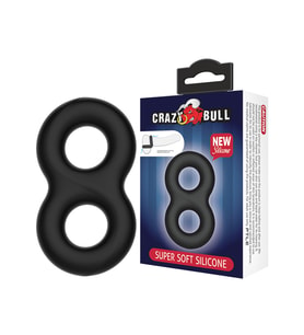 Crazy Bull Çift Halkalı Medikal Silikon Penis Halkası