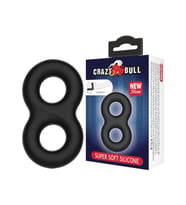 Crazy Bull Çift Halkalı Medikal Silikon Penis Halkası