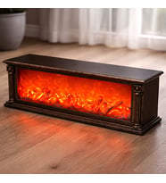 Dekoratif Renk Değiştirmeli LED Şömine Lamba Kumandalı, USB Kablolu 63x12x22 cm (Karışık)