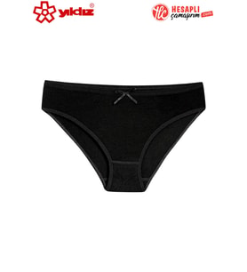 Yıldız 3911 Kadın Normal Bel Likralı Nefes Alabilen Bambu Kumaş Esnek Bikini Slip Külot
