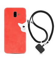 Samsung J6 Plus J7 Prime J7 Pro M20 Kılıf Boyun Askılı Silikon Kedoş 1735