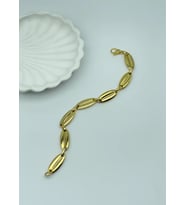 Çelik Gold Tasarım Bileklik - 25-blk13