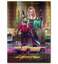 Cakapuzzle Cyberpunk 2077 Tarzı Vide Afiş Görseli Puzzle Yapboz MDF (Ahşap) (120 Parça)