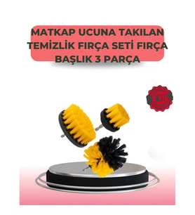 Mey İthalat® 3 Parça Matkap Ucu Temizlik Fırçası Dayanıklı Naylon Kıllı