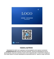 NFC ve QR Kod Özellikli Temassız Dijital Kartvizit (Koyu Mavi)