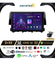 Honda Civic 2+64GB Android 13 Kablosuz Carplay 2015-2020 Navigasyon Multimedya Sistemi