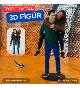 MakinaFleo Kişiye Özel 3D Çift Figürü (25cm)
