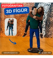 MakinaFleo Kişiye Özel 3D Çift Figürü (25cm)