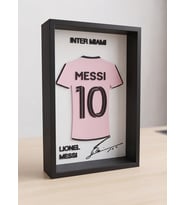 Riva Self Lionel Messi Inter Miami 3D Duvar Tablosu - 10 Numara İmzalı Dekoratif Çerçeve