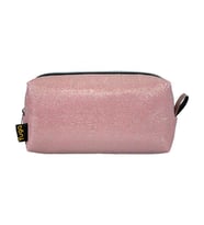 Yuga Makyaj Çantası Simli Açık Pembe