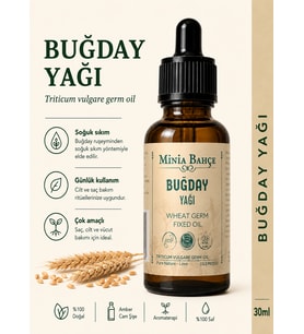 Buğday Ruşeymi Yağı – 30 ml Soğuk Sıkım Sabit Yağ
