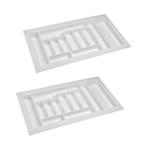 2 Adet Çekmece İçi Kaşıklık 85 x 49 cm Beyaz Mutfak Çekmece Düzenleyici 
