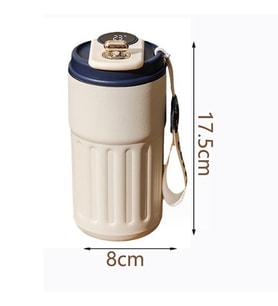 Dereceli Çift Katmanlı Paslanmaz Çelik Termos  450 ml (Mavi)