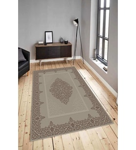 Dijital Baskılı Yıkanabilir Kaymaz Modern Renkli Salon Halısı Mutfak Halısı Yolluk ND-HY-1101 (Kahverengi)