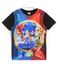 Kirpi Sonic The Hedgehog 2 Çocuk T-Shirt Siyah Renk