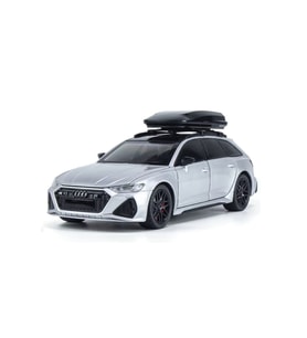 Audi RS6 Avant 1:24 Diecast Metal Araba Koleksiyon Sesli Işıklı 21 Cm Gri