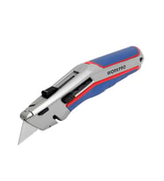 WORKPRO WP213015 Ağır Hizmet Alüminyum Gövde Otomatik Geri Çekilebilir Rötuş Maket Bıçağı + 5 Adet Yedek Bıçak