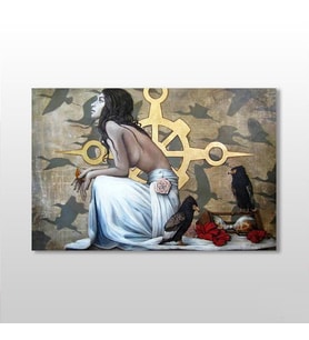 Mitolojik Portre Kanvas Tablo 45x30cm (Karışık)
