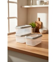 Hide Plus 3'Lü Saklama Kabı Beyaz (3X1000 Ml)