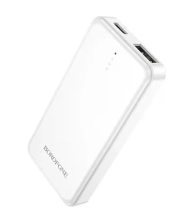 Borofone 2500MAH Ultra Hafif Mini Powerbank - Sadece 62 Gram, LED Göstergeli Acil Durum Şarj Cihazı