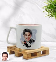 BK Gift Kişiye Özel Baba Godfather Karikatürlü Middle Beyaz Kupa Bardak Model 2