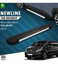 S-Dizayn Mercedes Vito W447 Uzun Şase NewLine Aluminyum Yan Basamak 253 Cm 2014 Üzeri A+ Kalite