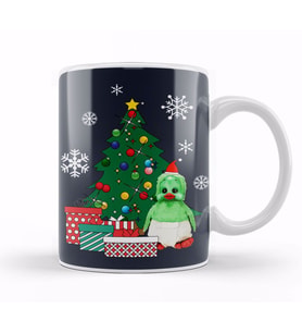 Orville The Duck Around The Christmas Tree Kupa Bardak Porselen