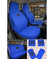 Fiat Logolu Oto Koltuk Kılıfı Ön Arka Set – Penye Likralı Universal Koltuk Koruyucu Servis Kılıfı