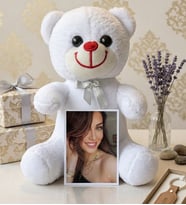 Kişiye Özel Fotoğraflı Peluş Ayıcık Buketi