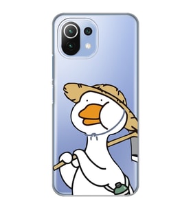 Xiaomi Mi 11 Lite Uyumlu Ördek Desenli Şeffaf Telefon Kılıfı