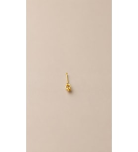 925 Ayar Gümüş Unisex Burun Hızması Gold Renk Minimal Piercing Nose Stud Kadın Erkek