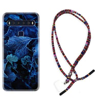TCL 10L 10 Plus 10SE 20E 20SE 30 L7 Kılıf Boyun Asklı Rasta Silikon Blue Foid 1628