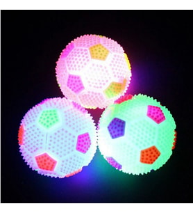3 PCS FLASHING LİGHT UP BALL 3 ADET SESLİ LED IŞIKLI MİNİ FUTBOL TOPU YOYO IŞIKLI STRES OYUNCAĞI