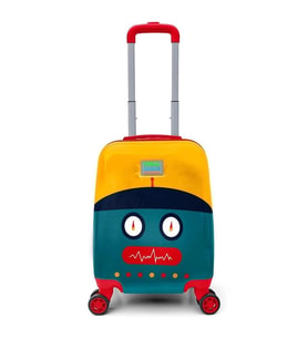 CORAL HIGH 16746 LACİVERT ÇİVİT ROBOT DESENLİ MİNİ ÇOCUK VALİZİ