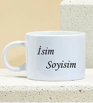 Kişiye Özel İsim Soyisim Tasarımlı Porselen Kupa Nescafe Fincanı