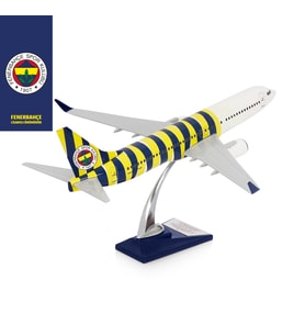 Zekupp Boeing 737-800 1/100 Ölçek Fenerbahçe Lisanslı Çubuklu Tasarım Maket Uçak (UCK0192)