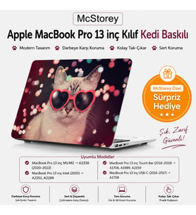 MacBook Pro 13 Kedi Desenli Kılıf A1706 A1708 A1989 A2159 A2251 A2289 A2338 M1 M2 Uyumlu TPU Sert Kılıf İnce Hafif Koruyucu Kapak Pembe