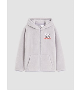 LCW Kids Gri Pochacco Nakışlı Kız Çocuk Pelüş Sweatshirt