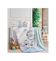 TAÇ KRİSTAL SAİLLİNG BLUE BAMBU ÖRGÜ BEBEK SETİ (Mavi)