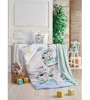 TAÇ KRİSTAL SAİLLİNG BLUE BAMBU ÖRGÜ BEBEK SETİ